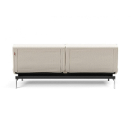 Innovation Living - Canapé-lit Splitback Chrome convertible 115x210 cm - Tissu bouclé Off White_5