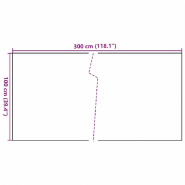 Vidaxl paravent de balcon blanc 300x100 cm résine tressée 156282_5