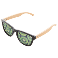 Lunettes de soleil en plastique - branches en bambou - verres métalliques - protection UV 400_5