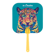 Éventail sur-mesure - poignée plastique et papier stratifié - impression digitale logo - minimum 100 pcs_5