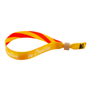 Bracelet festival personnalisé en polyester RPET - Fermoir bambou - Impression recto-verso_5