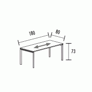 Bureau individuel avec retour piètement ouvert So Sierro_5