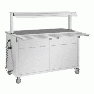 Buffet central mobile avec plaque chauffante 4 x GN 1/1 - Buffalo - JB187_5