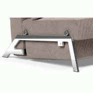 INNOVATION LIVING  CANAPÉ DESIGN CUBED 02 CHROME CONVERTIBLE 200*140 CM TISSU CORDUFINE, BEIGE_5