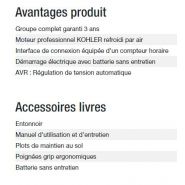Technic 6500 E AVR UK - Groupe électrogène Kohler - Puissance max 6,30 kW - 50 Hz - 230 V_5