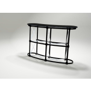 Comptoir pliable parapluie taille L - 2x2 avec plateau 40x130 cm et étagère intérieure_5