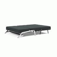 Innovation Living - Canapé design Cubed 02 Chrome convertible 200x160 cm - Tissu bouclé Black Raven_5