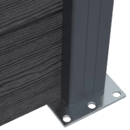 Vidaxl ensemble de panneaux de clôture gris 699x186 cm wpc 3211833_5