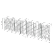 Vidaxl mur de gabion acier galvanisé 450 x 30 x 100 cm 143571_5