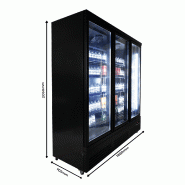 Réfrigérateur 3 portes en verre noir ceb-1600r bl l1880 7526.0110 COMBISTEEL_5