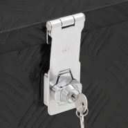 Vidaxl boîte de rangement noir 50x15x20,5 cm aluminium 152247_5