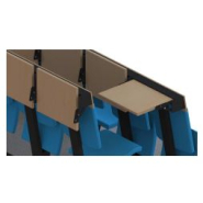 Fauteuil  d'amphithéâtre à piétement central en acier avec assise rabattable - REEVES._5