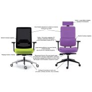 Fauteuil de bureau ergonomique et dynamique WI-MAX - adapté à toutes les positions et morphologies, avec options de confort personnalisées_5