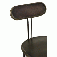Tabouret de bar industriel INTU - métal noir avec dossier - dimensions H104 x L45.3 x P46.5 cm_5