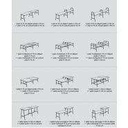 Bureau open space collaboratif flexible et modulaire - Alto - Buronomic avec plateaux ergonomiques et connectique intégrée_5