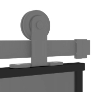 Vidaxl porte coulissante noir 90x205 cm verre trempé aluminium 155226_5