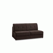 Canapé-lit compact 3-4 places Denso Rapid Express 160cm - microfibre marron - matelas 18 cm - sommier à lattes_5