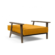 Fauteuil design convertible Innovation Living Splitback Frej - Elegance Burned Curry - Lit 90x115 cm - Accoudoirs en chêne fumé_5