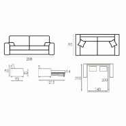 Canapé lit LE DIVA EASY OUVERTURE EXPRESS - 140x200 cm - Microfibre noire - Fabrication italienne_5