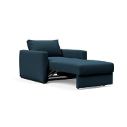 INNOVATION LIVING - Fauteuil design COSIAL Navy Blue convertible en lit 80x202 cm avec accoudoirs rembourrés_5