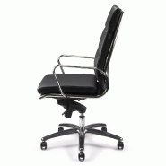 Fauteuil de Direction synchrone - cuir Noir pleine fleur -  So Ravenne - Avec_5
