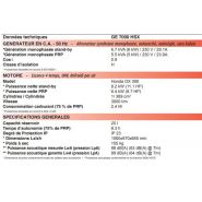 Ge 7000 hsx groupe électrogène - mosa - génération monophasée 5.5 kva_5