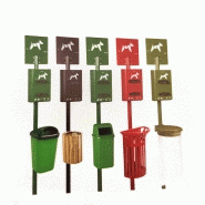 Borne de propreté hygiène canine sur poteau - 400 sacs - acier poudré anti-UV - antivandalisme - Hygeca_5