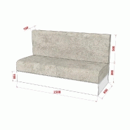 Composition lit escamotable blanc mat Dynamo Sofa - Canapé gris - Couchage 140 x 200 cm avec colonne bibliothèque_5