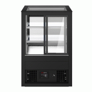 Vitrine à pâtisserie réfrigérée 810 mm - LED et 2 étagères_5