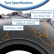 26x10.00-12  26x8.00-12 ATV Tyres 6ply P3080 OBOR Pinacle Road Legal (Set of 4)_5