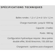 Dérouleuse à chaîne SL700X - Hustler Equipment - capacité 2 balles, balles rondes et enrubanné_5
