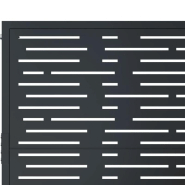 Vidaxl portail de jardin anthracite 105x205 cm conception de carré 153195_5