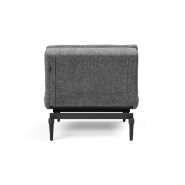 Fauteuil design Dublexo Styletto - Convertible lit 90*115 cm - Pieds en chêne noir - Tissu Twist Charcoal_5