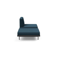 Canapé convertible design Puri - Innovation Living - 195x80 cm - tissu Argus Navy Blue avec table en noyer_5
