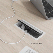 Table haute multimédia mobile ESMOU - Mobel Linea - 200, Anthracite, Chêne veiné_5