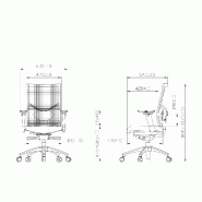 Fauteuil de bureau haut de gamme avec dossier résille - Noir_5