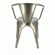 Fauteuil restaurant métal Chicago - GRIS_5