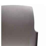 Chaise de conférence empilable, assise et dossier en polypropylène Noir, Blanc ou Gris -