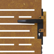 Vidaxl portail de jardin 85x125 cm acier corten conception de carré 153246_5