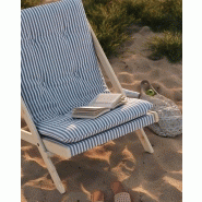 Fauteuil futon Boogie en hêtre massif naturel - Coloris Beach Blue - Design compact et confortable_5