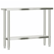 Vidaxl table de travail de cuisine 110x30x85 cm acier inoxydable 376452_5