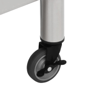 Vidaxl table de travail de cuisine avec roues 100x45x85 cm inox 51638_5