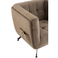 Fauteuil lounge Marianah gris foncé - style contemporain avec assise capitonnée en velours_5