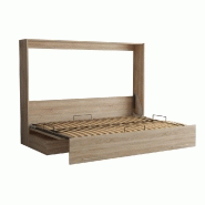 ARMOIRE LIT ESCAMOTABLE VERTIGO SOFA CHÊNE CANAPÉ GRIS COUCHAGE 140*200 CM_5