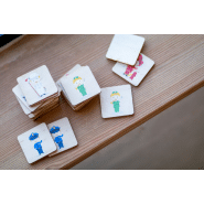 Jeu de memory en bois de bouleau laminé - professions - 24 tuiles de 40x40 mm avec logo imprimé_5