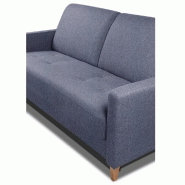 Canapé convertible OGGETTO - Matelas 16 cm - Système express - Sommier à lattes 140 cm - Velours bleu cobalt - RENATONISI_5