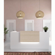 Banque d'accueil droite Delta Plus - Mobel Linea - Blanc, Oui, 364, Chêne moyen_5