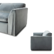 Canapé convertible SOOTH 140x190 cm - tissu personnalisable - design chic et contemporain_5