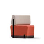 Canapé scolaire modulaire incurvé avec dossier - Base disponible en 3 couleurs - Kalin Curved Complete_5