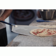Pelle à pizza rectangulaire perforée aluminium 33x33 - Manche 120 cm - Gamme Azzurra | GI.METAL_5